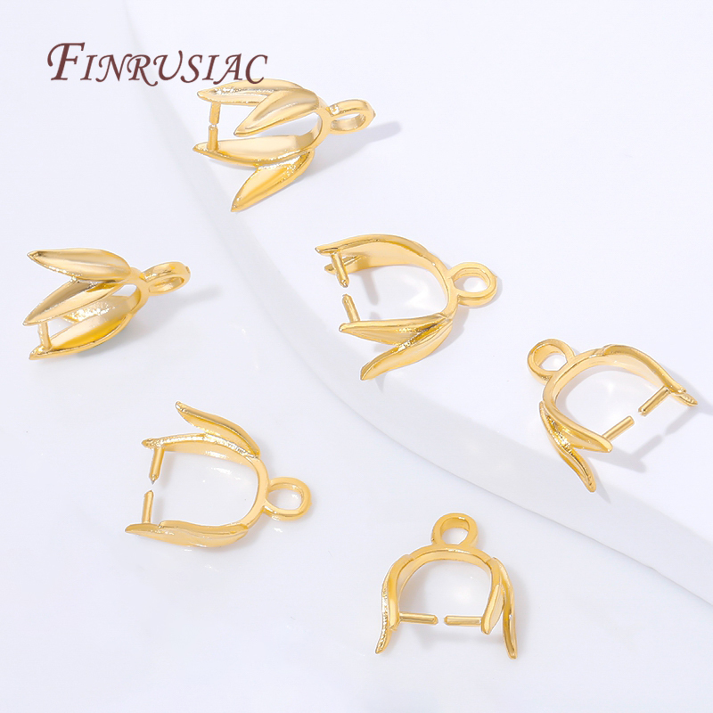 Jewelry Making Loops - 18K Gold Plated Brass Pinch Bail