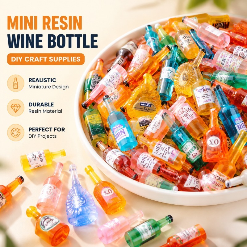 Jewelry Making Resin - Miniature Simulated Wine Bottle Resin Ornament
