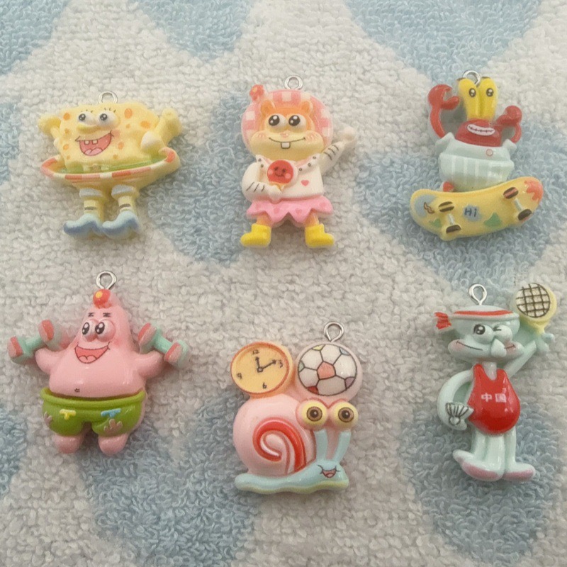 Jewelry Making Resin - 10pcs cartoon resin pendant, DIY jewelry