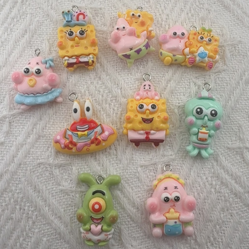 Jewelry Making Resin - 10pcs cartoon resin pendant, DIY jewelry