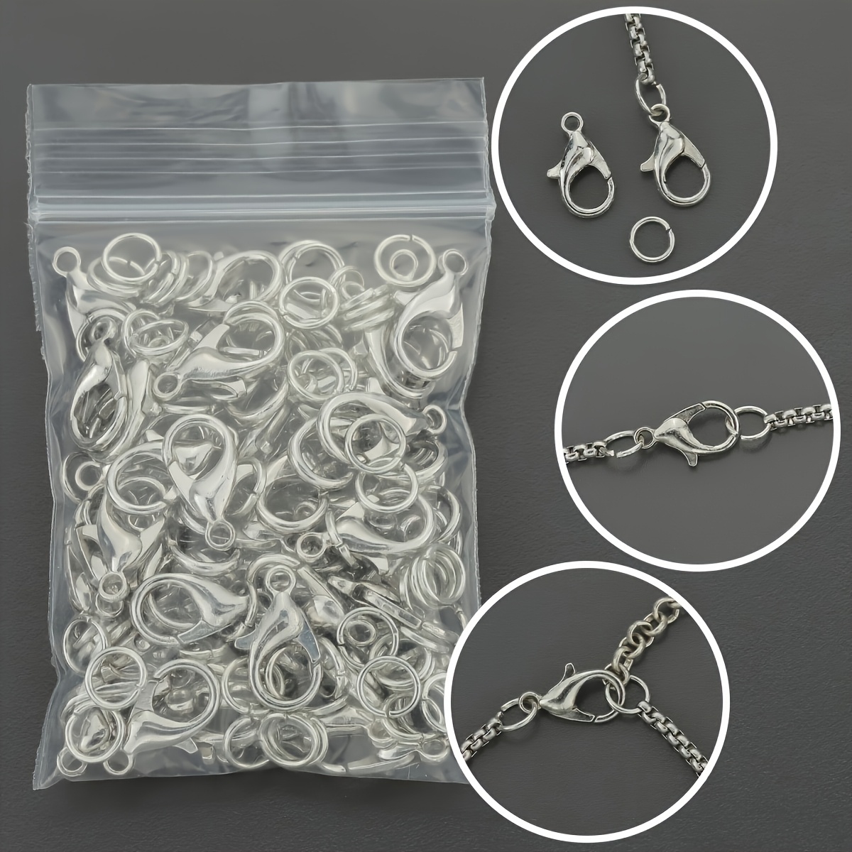 1/2/300pcs Lobster Clasps Open - Jewelry Making Loops ulasan dan harga