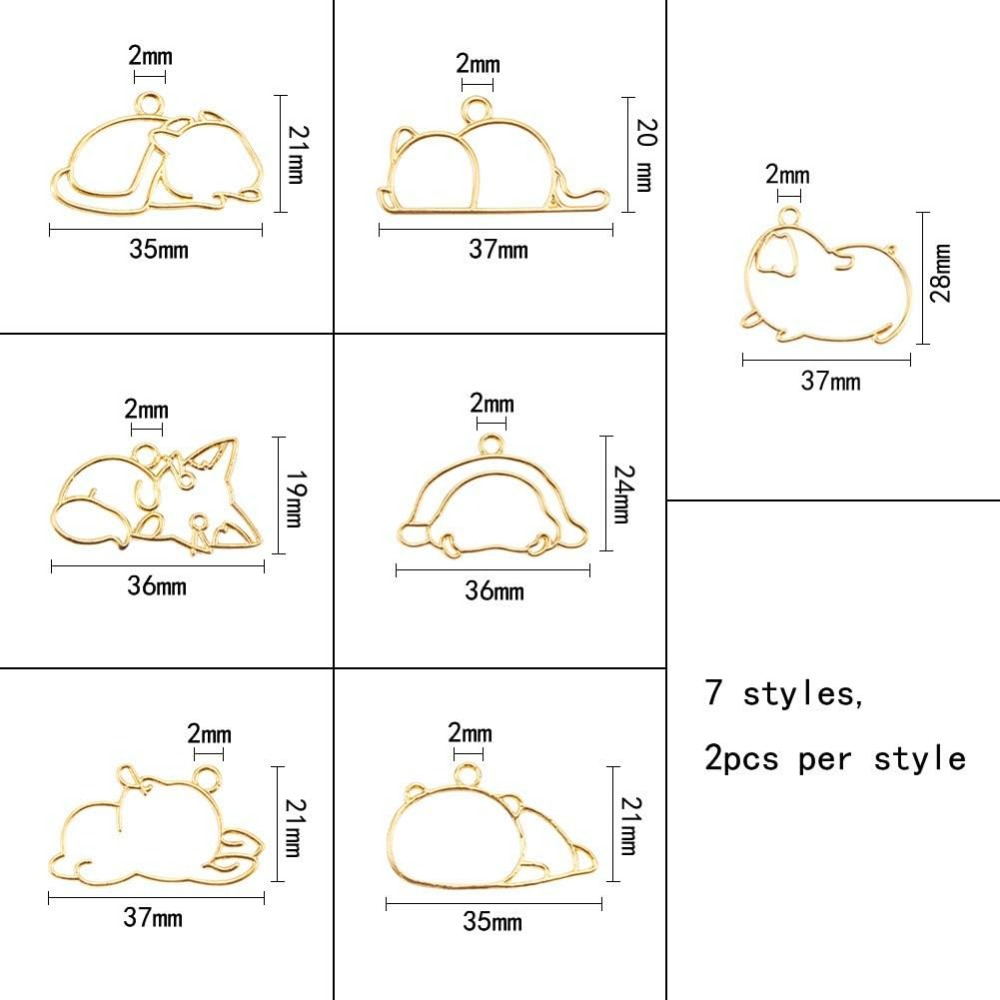 14pcs Hibernator Theme Open Be - Jewelry Making Loops ulasan dan harga