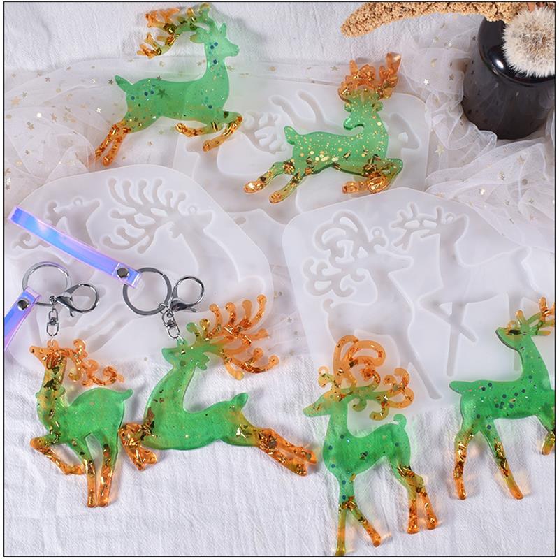 Christmas Elk Epoxy Resin Mold - Jewelry Making Techniques ulasan dan harga