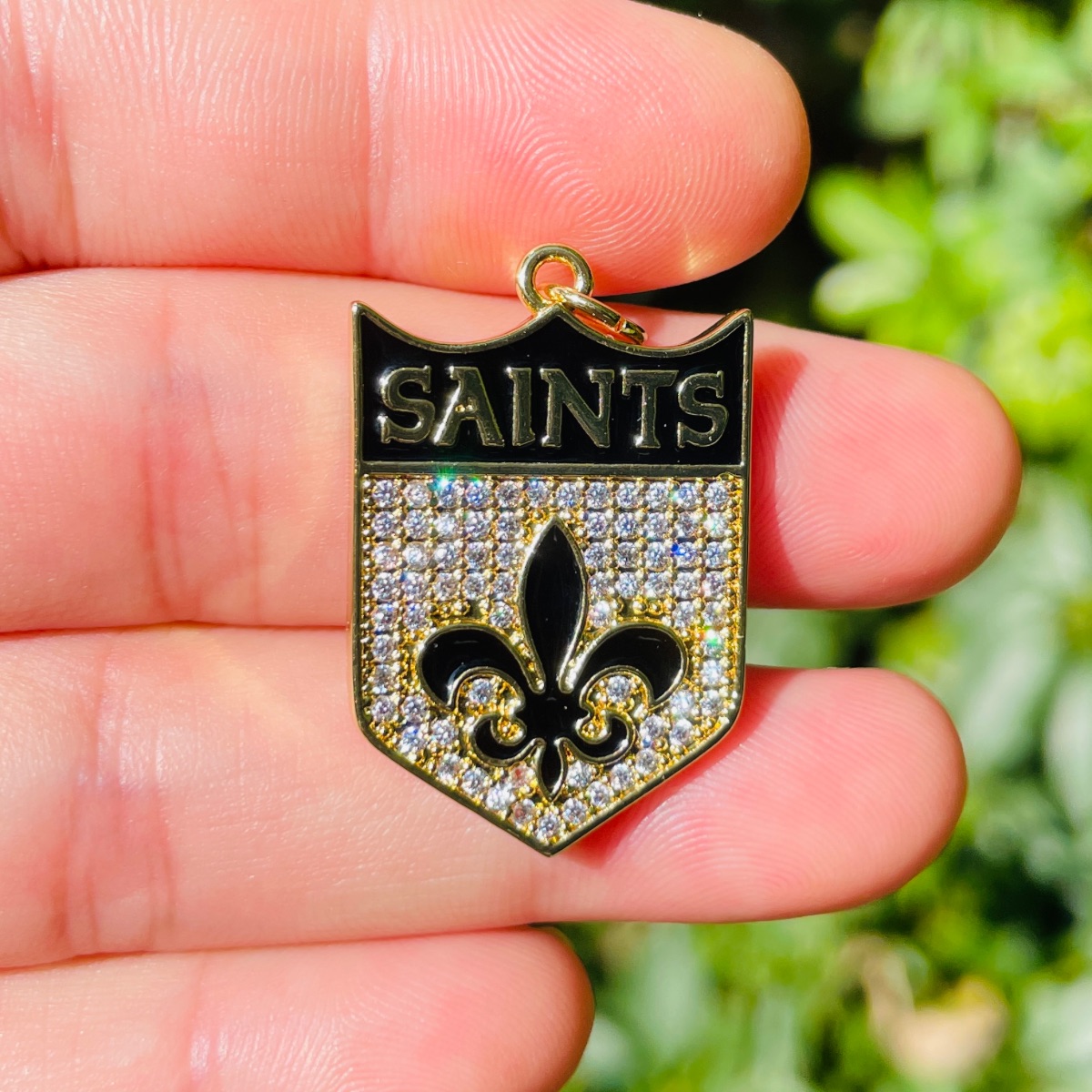 5pcs Micro Pave Fleur De Lis S - Jewelry Making New Orleans ulasan dan harga