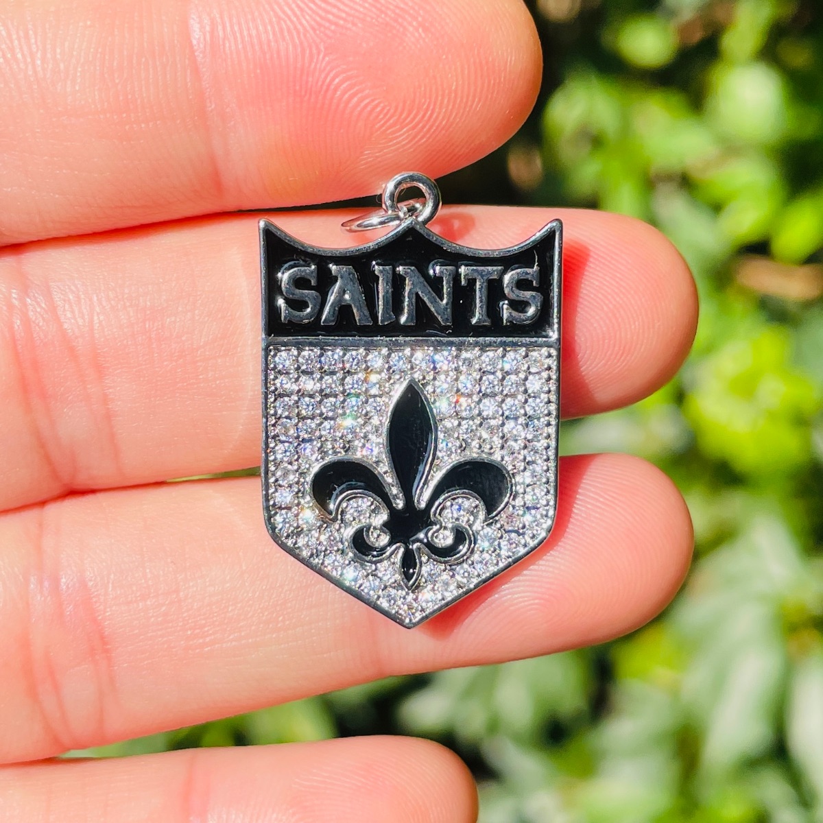 5pcs Micro Pave Fleur De Lis S - Jewelry Making New Orleans ulasan dan harga