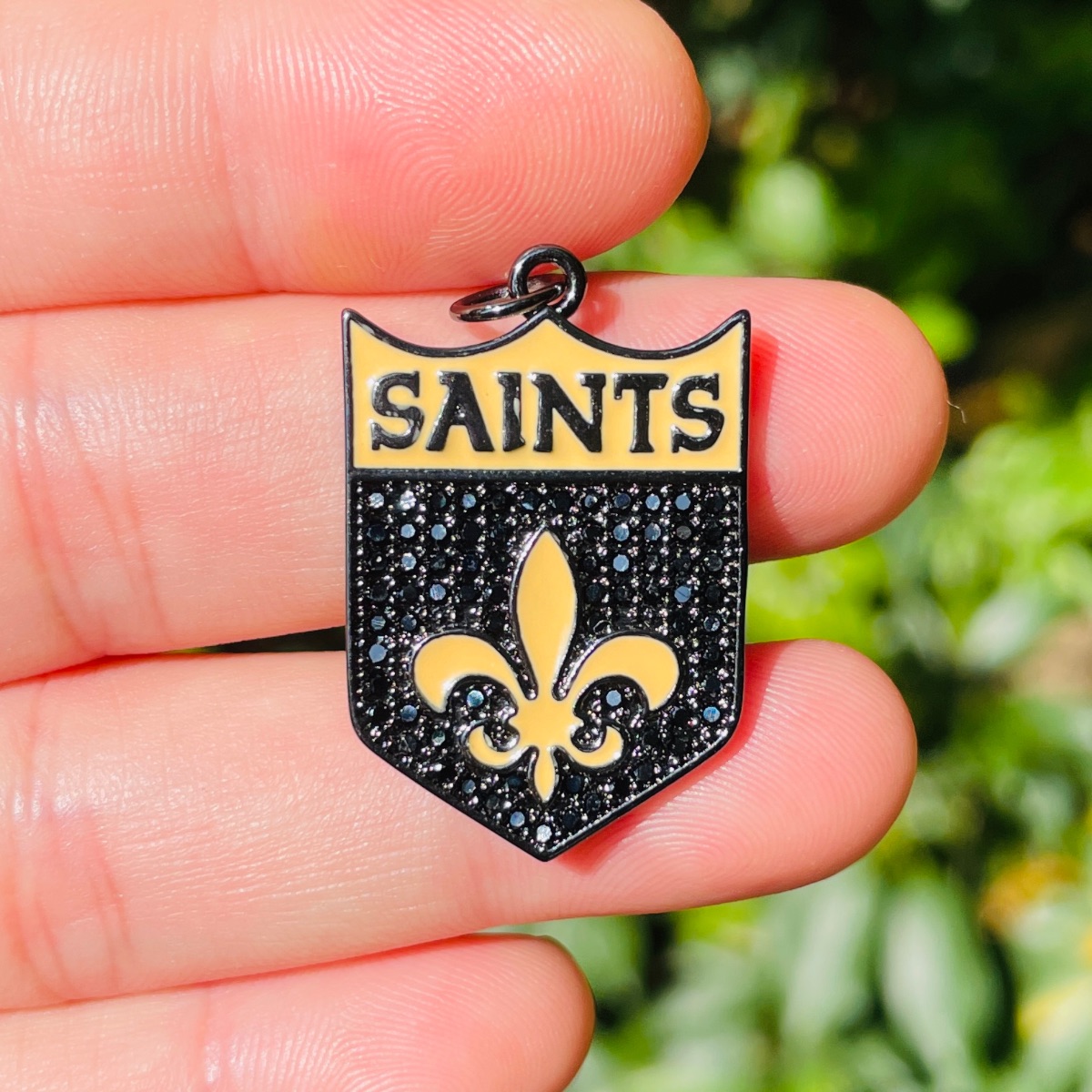 5pcs Micro Pave Fleur De Lis S - Jewelry Making New Orleans ulasan dan harga