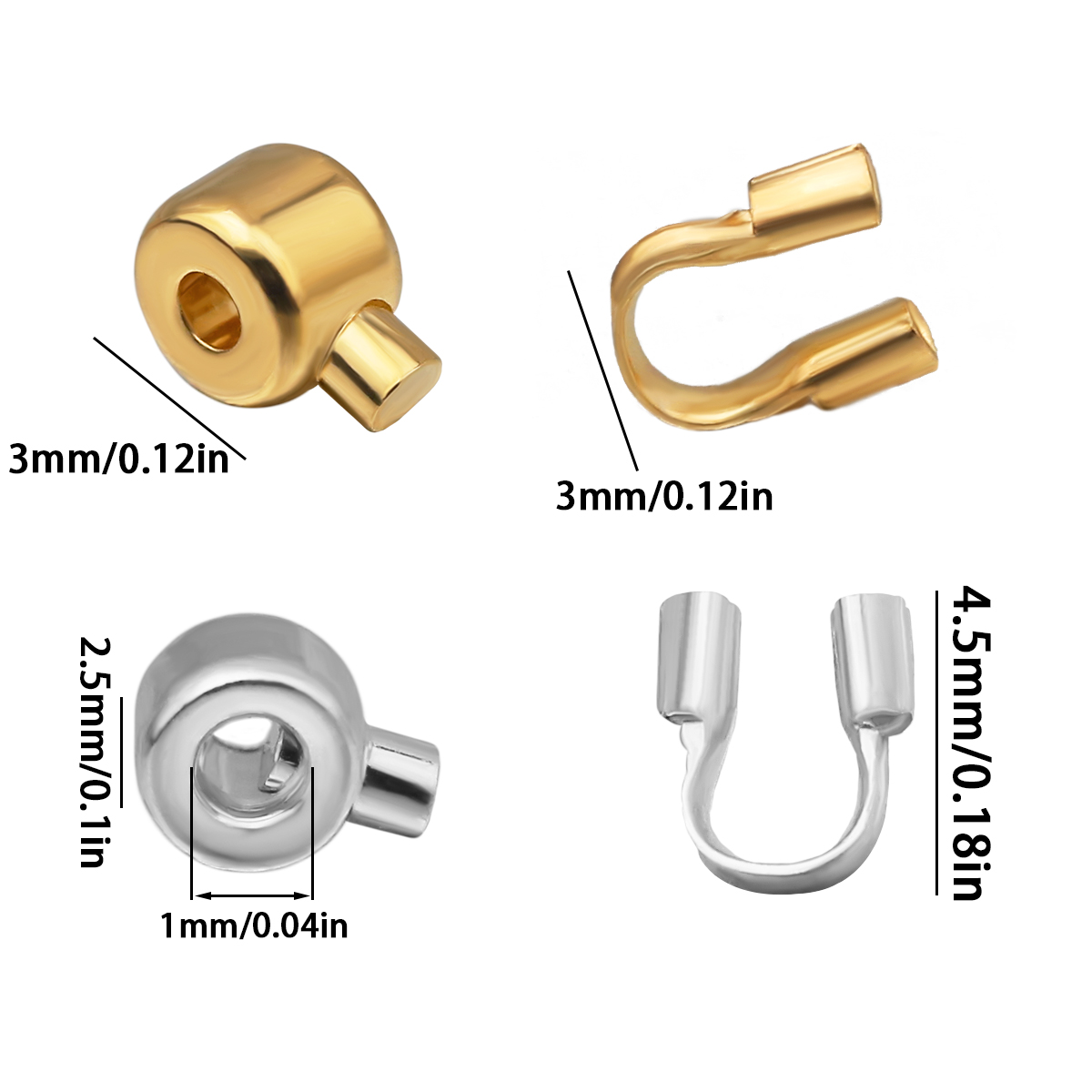 20Pcs Positioning Bead Copper  - Jewelry Making Loops ulasan dan harga