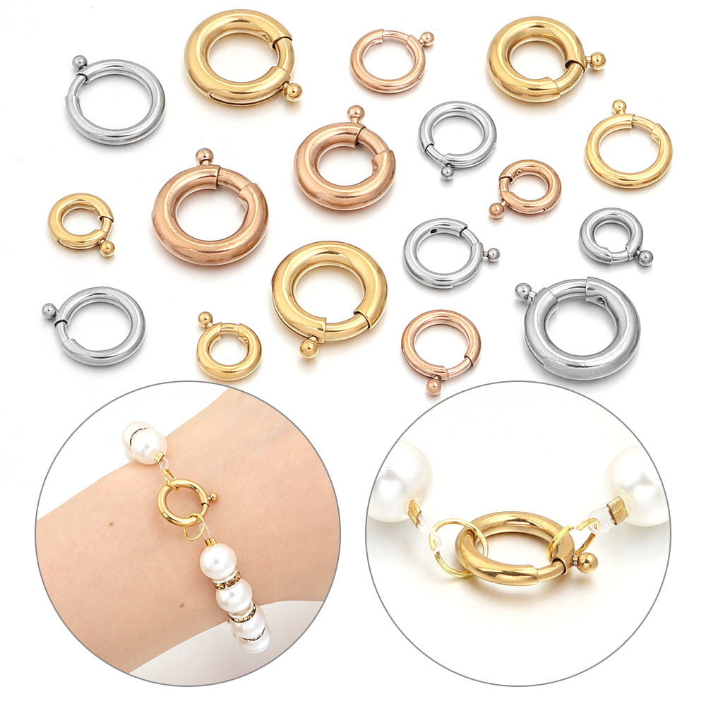 2pcs Stainless Steel Spring Cl - Jewelry Making Kit For Beginners ulasan dan harga