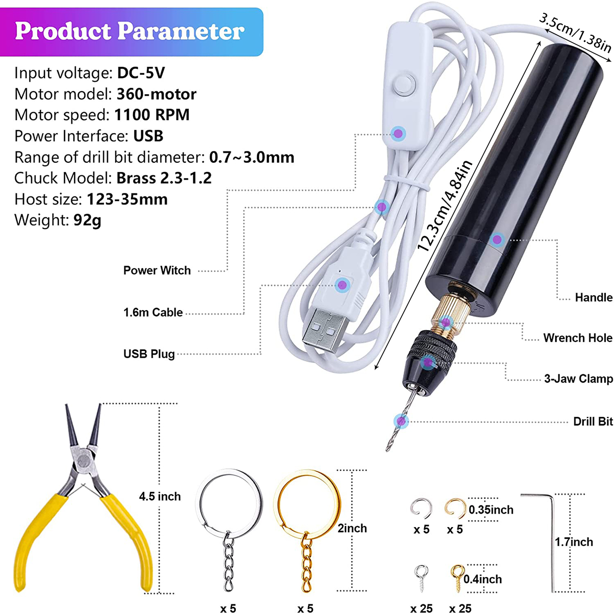Handheld Mini Electric Drill D - Jewelry Making Dc ulasan dan harga