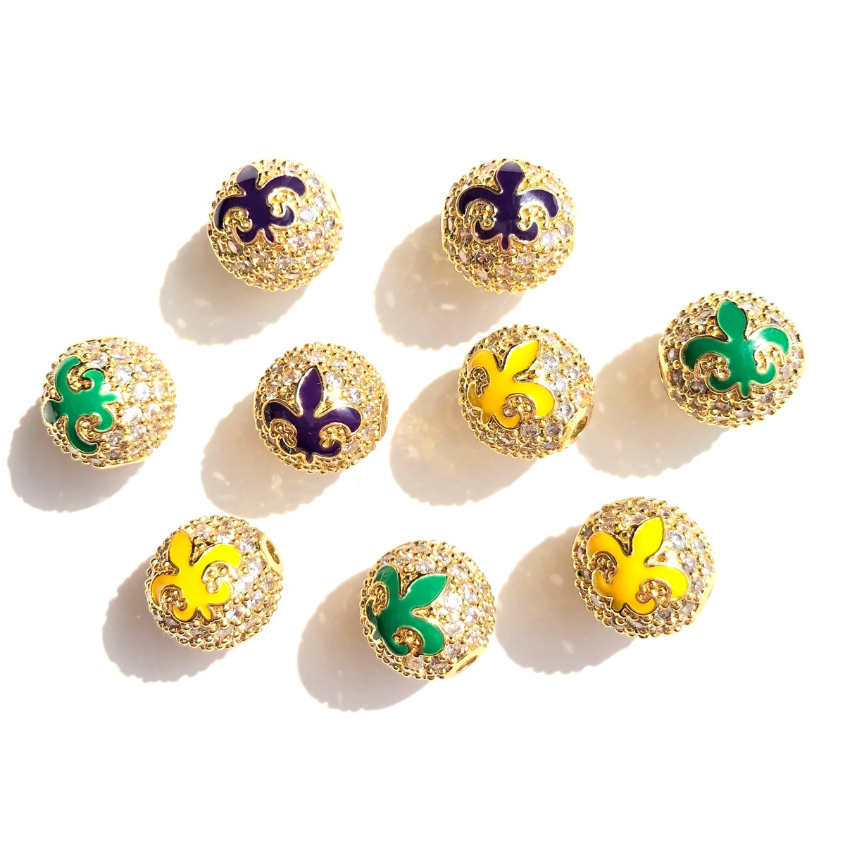 9pcs Green Yellow Purple New O - Jewelry Making New Orleans ulasan dan harga