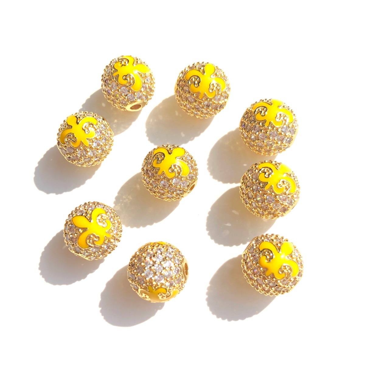 9pcs Green Yellow Purple New O - Jewelry Making New Orleans ulasan dan harga