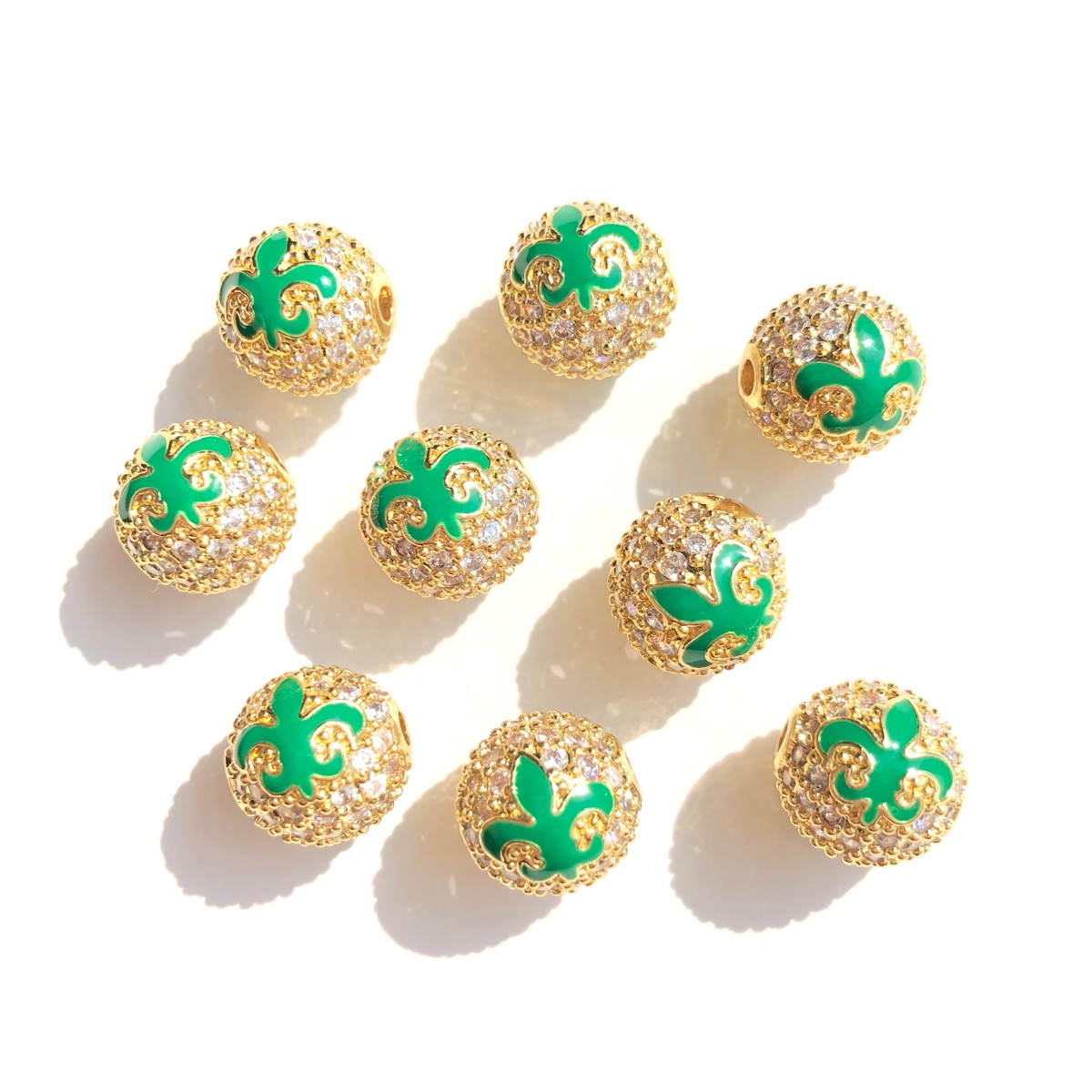 9pcs Green Yellow Purple New O - Jewelry Making New Orleans ulasan dan harga
