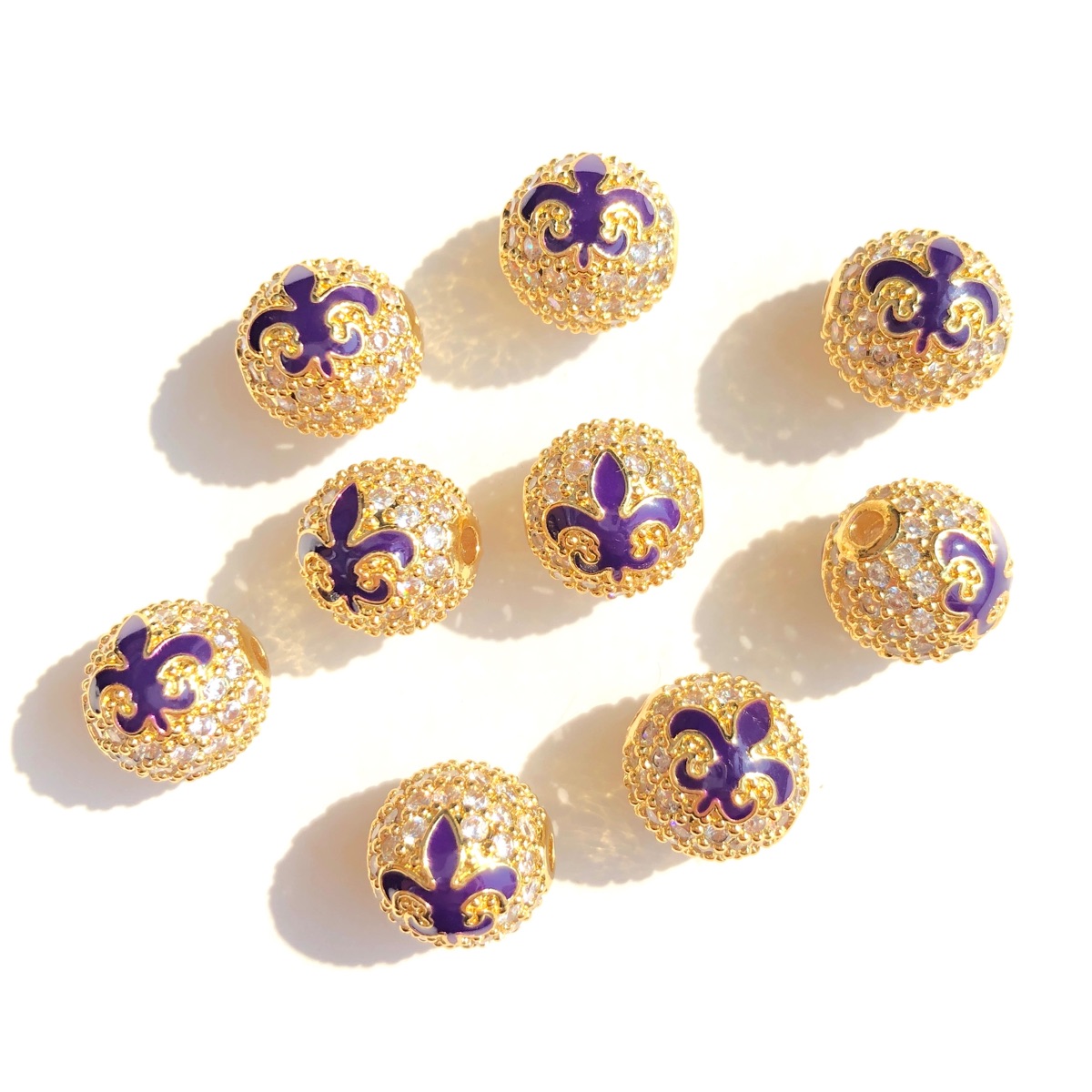 9pcs Green Yellow Purple New O - Jewelry Making New Orleans ulasan dan harga