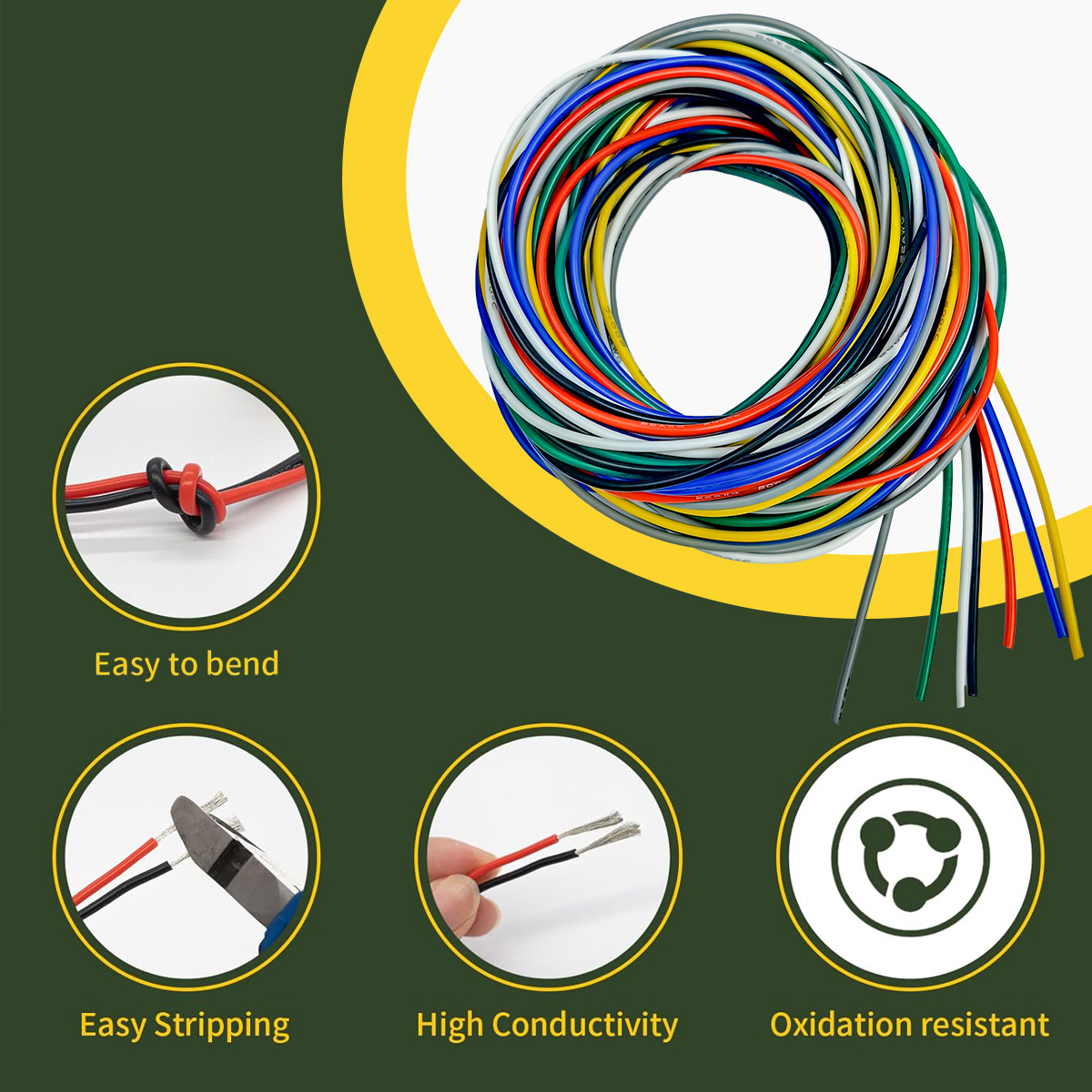 7 Color per 16.4ft 16 18 20 22 - Wire 22 Gauge Copper ulasan dan harga