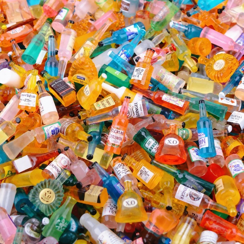 Miniature Simulated Wine Bottl - Jewelry Making Resin ulasan dan harga