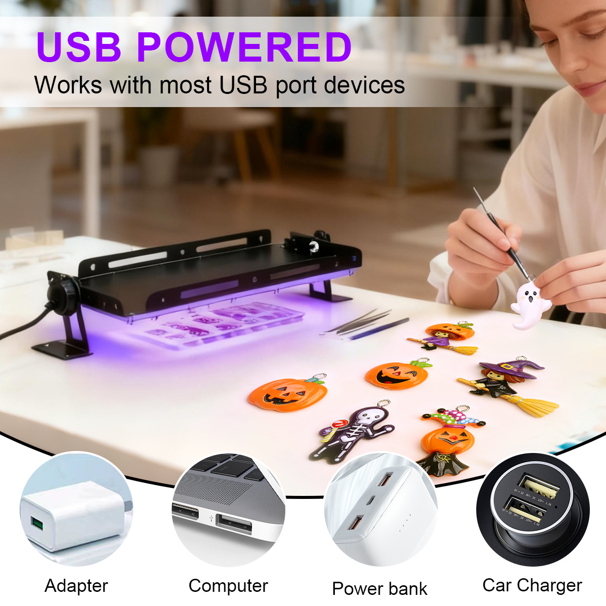 Portable 50 96 144 LED UV Resi - Jewelry Making Dc ulasan dan harga
