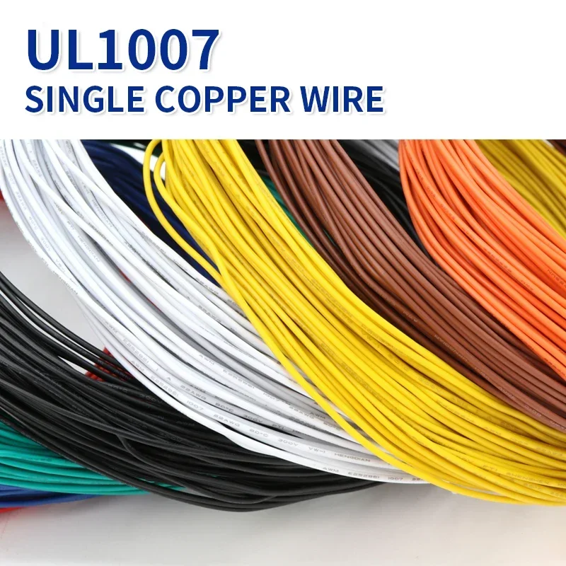 5/10/20M UL1007 Single Core Co - Wire 22 Gauge Copper ulasan dan harga