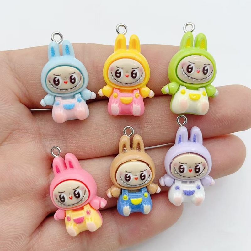 10Pcs Kawaii Rabbit Strawberry - Jewelry Making Resin ulasan dan harga