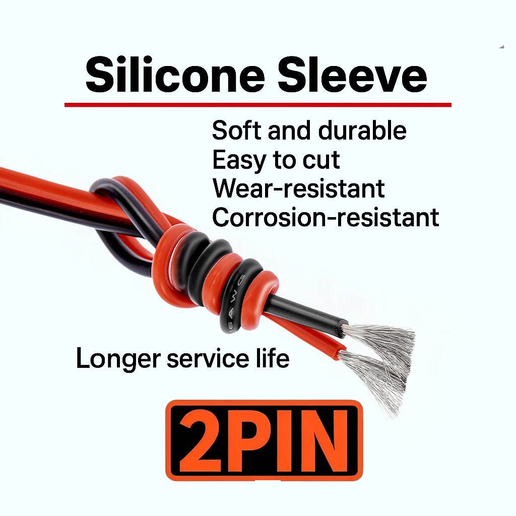 2 Pin Black Red Silicone Cable - Wire 22 Gauge Copper ulasan dan harga