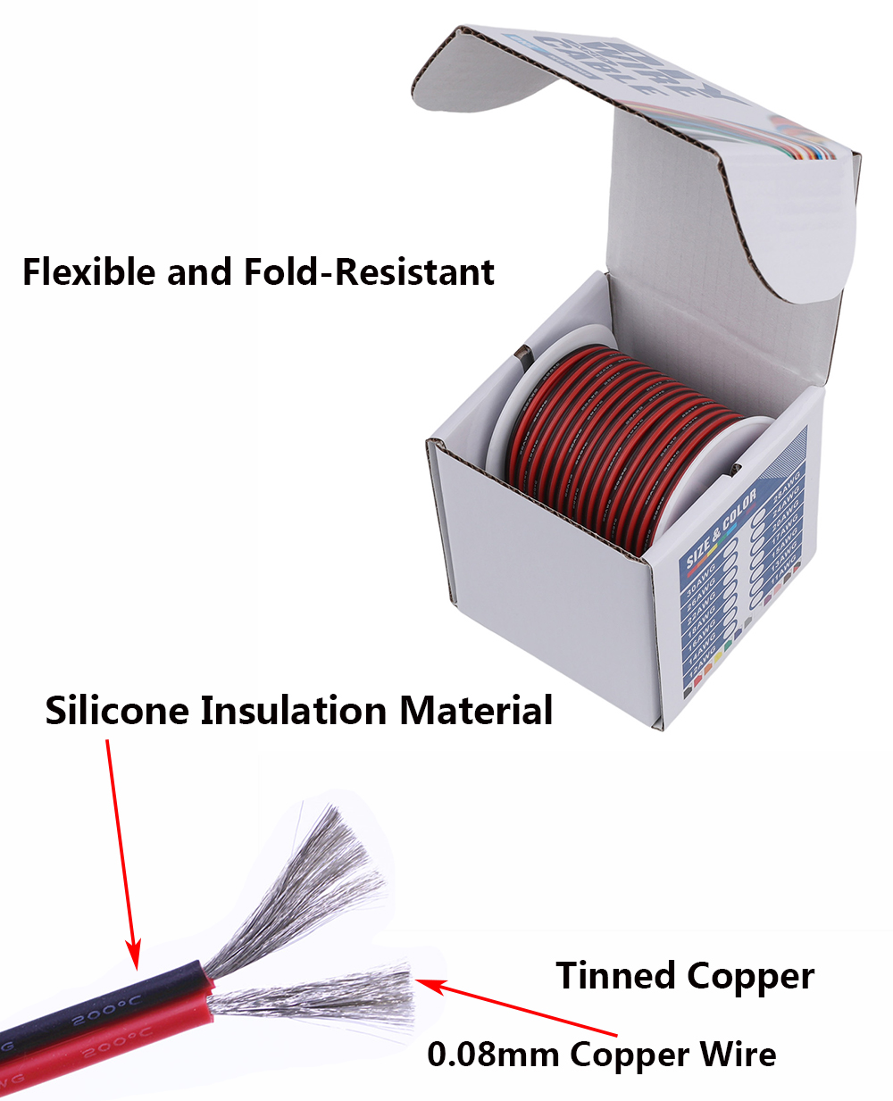 2 Pin Black Red Silicone Cable - Wire 22 Gauge Copper ulasan dan harga