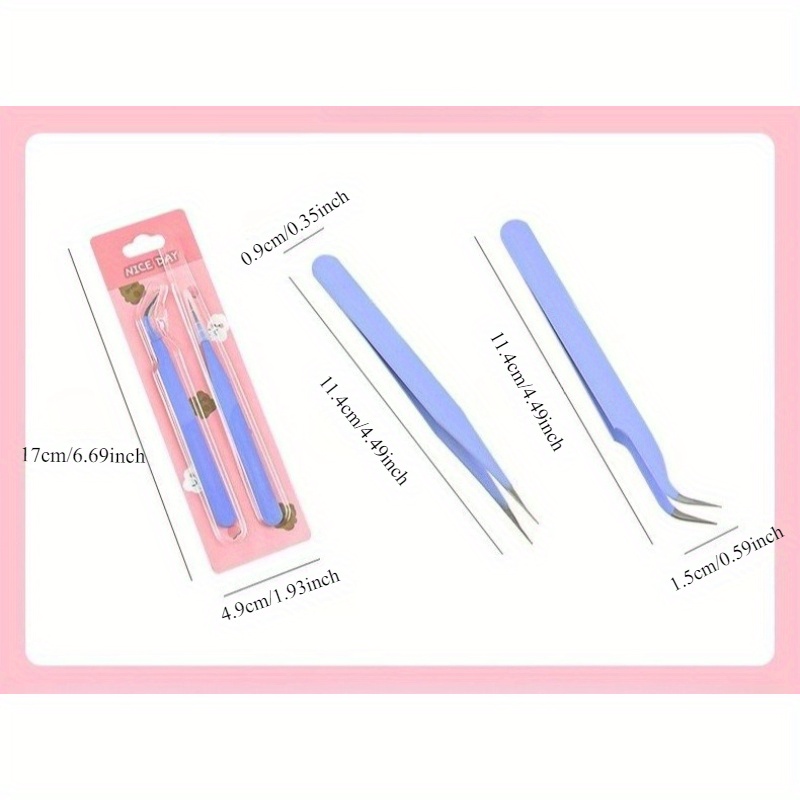 6pcs Tweezers Set - Angle and  - Jewelry Making Techniques ulasan dan harga