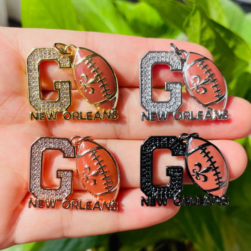 5pcs Micro Pave GO NEW ORLEANS - Jewelry Making New Orleans ulasan dan harga