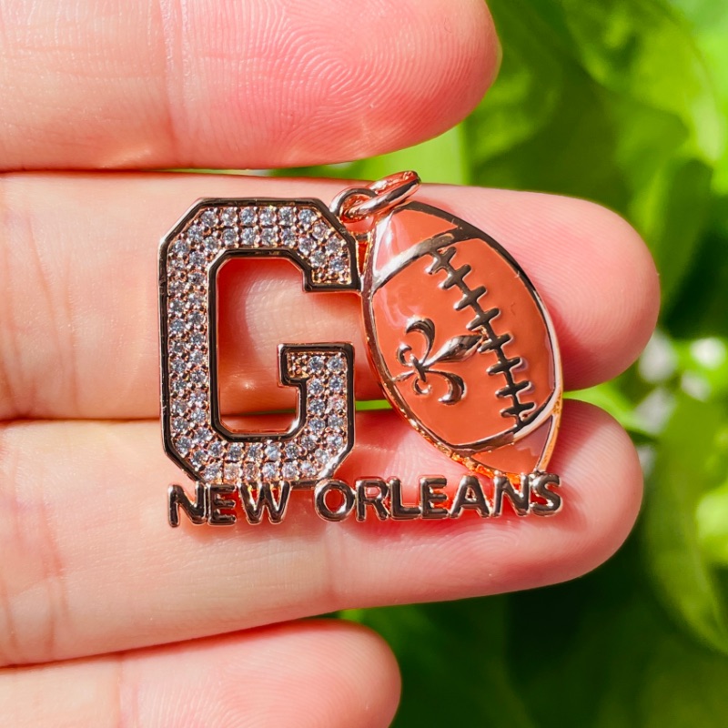 5pcs Micro Pave GO NEW ORLEANS - Jewelry Making New Orleans ulasan dan harga