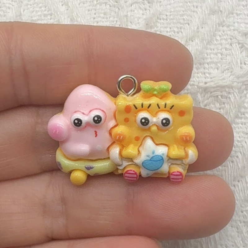 10pcs cartoon resin pendant, D - Jewelry Making Resin ulasan dan harga
